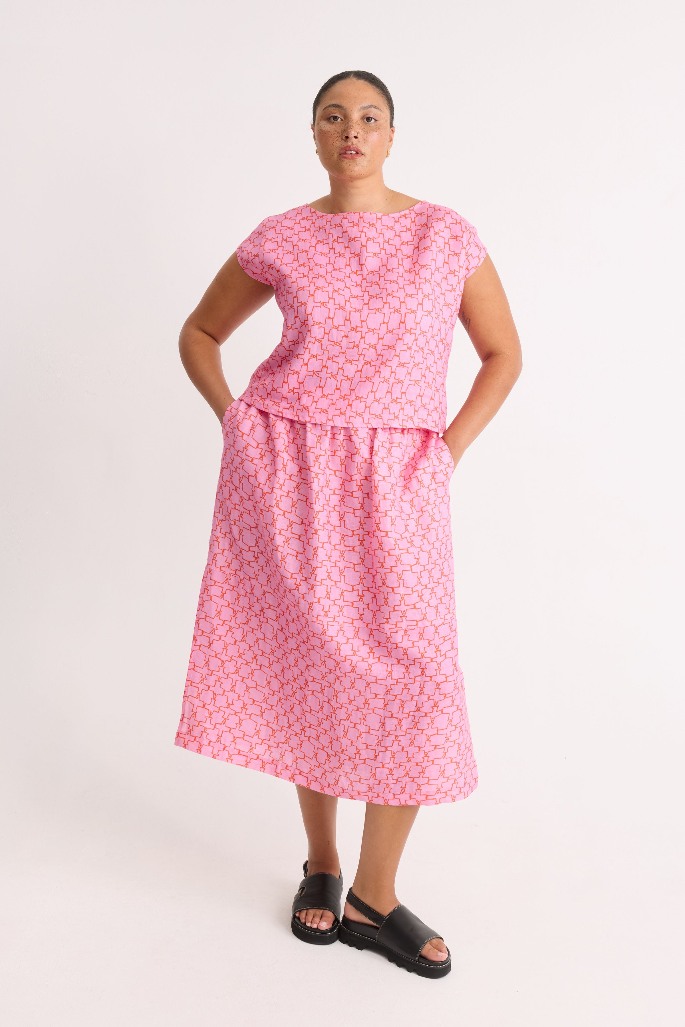Splice Skirt - Meridian Linen – Kuwaii