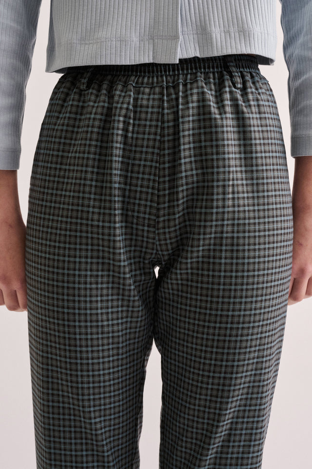 Beatrix Pant - Storm Mini Check – Kuwaii