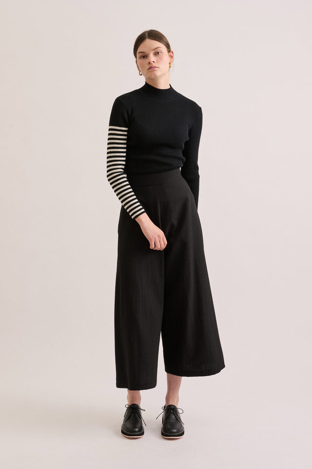 Willow Pant - Black Wool Dot – Kuwaii