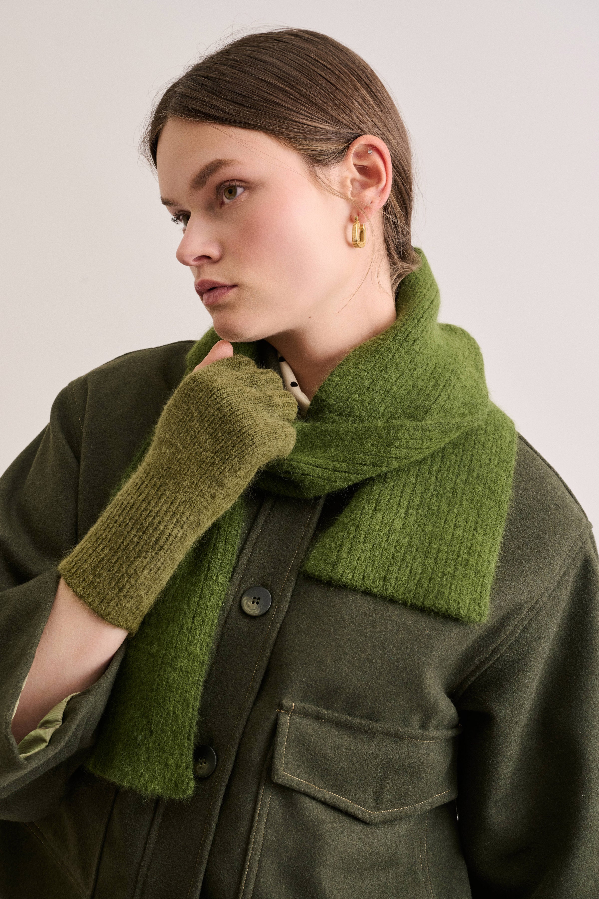 Cottage Industry Rib Scarf - Forest Green – Kuwaii